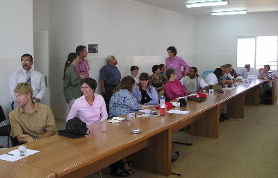 Some of the group at the Council table