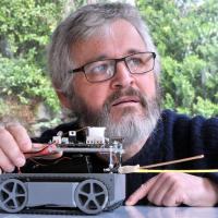 Dunedin robotics enthusiast and programming consultant Paul Campbell is firmly opposed to the development of killer robot technology. Photo by Craig Baxter.
